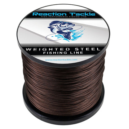Reaction Tackle Weighted Stainless Steel Trolling Line 45LB- Premium Weighted Fishing Wire - New Reaction Tackle