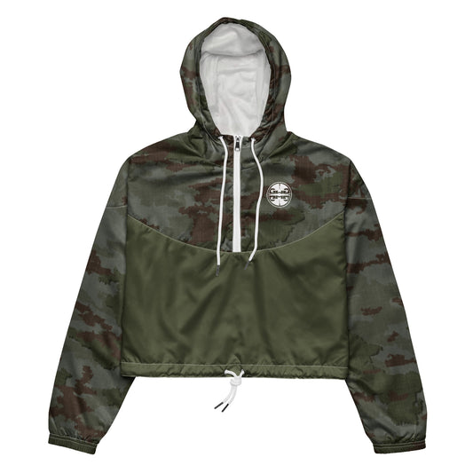 Athleisure Cropped Windbreaker | TerraVerde Camo Girls with Guns Clothing