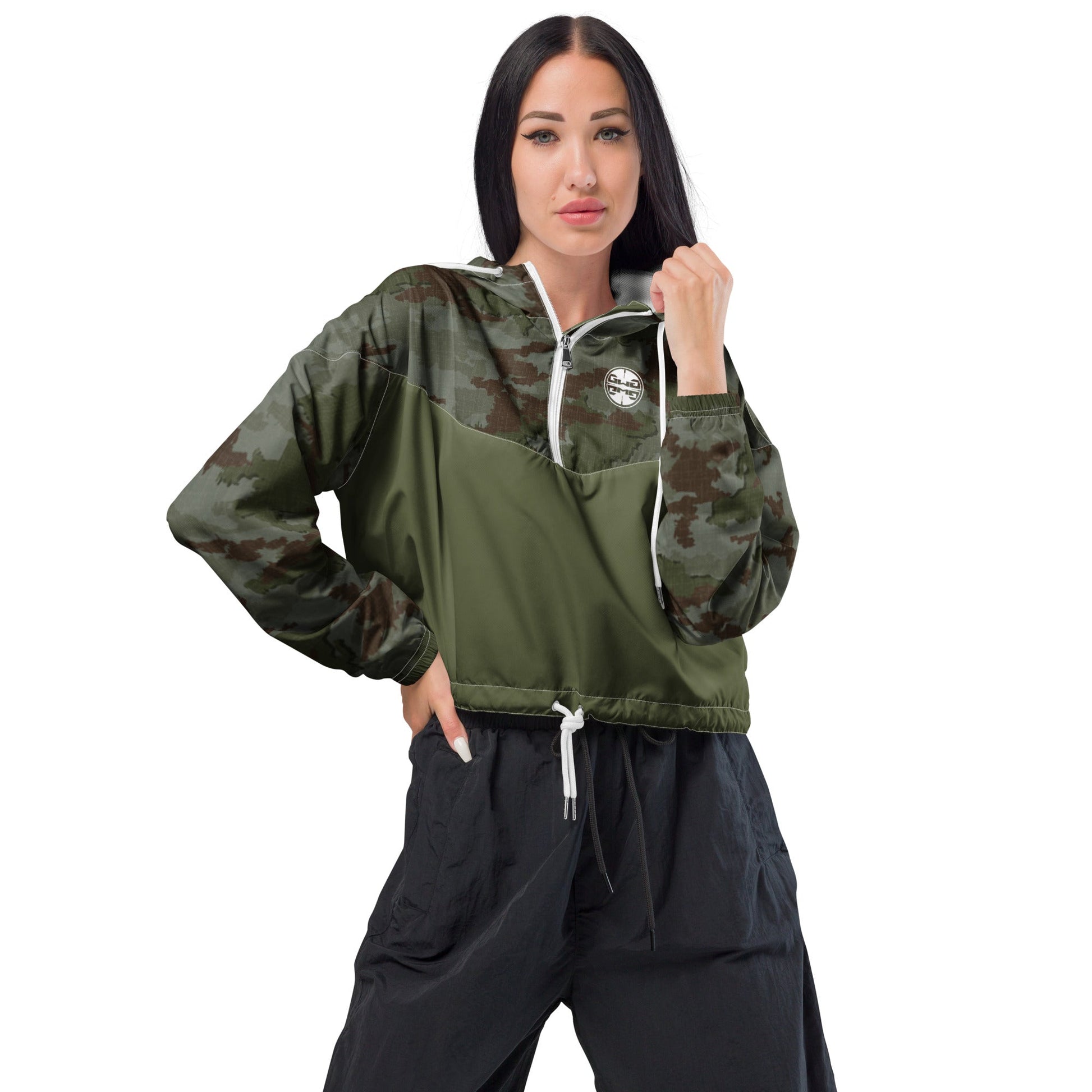 Athleisure Cropped Windbreaker | TerraVerde Camo Girls with Guns Clothing