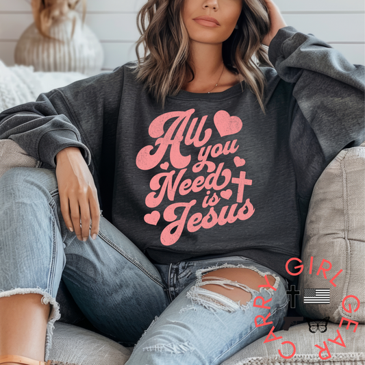ALL YOU NEED IS JESUS Sweatshirt Carry Girl Gear