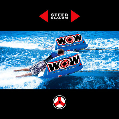 WOW Watersports Zig Zag 1 Person Steerable and Towable Water Tube For Pool and Lake