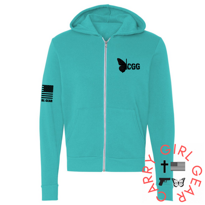 CARRY & PRAY Zippered Hoodie Carry Girl Gear