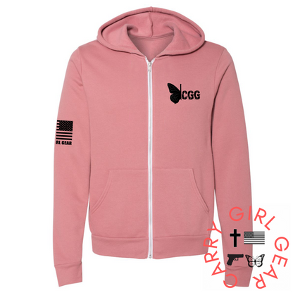 CARRY & PRAY Zippered Hoodie Carry Girl Gear