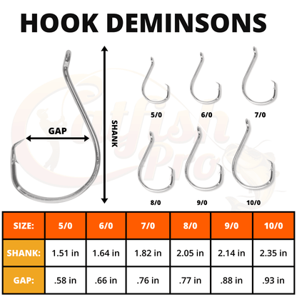 Double Offset Circle Hooks 6/0 - Value Pack