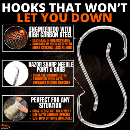 Double Offset Circle Hooks 10/0 - Value Pack