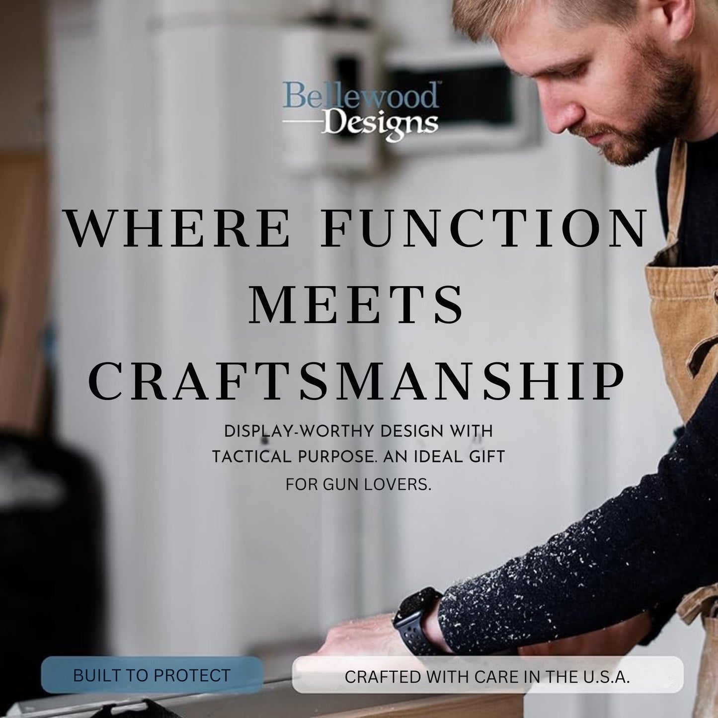 Deer Scene Wall Mounted Gun Cabinet Coat Rack – Secure & Stylish Wall Decor Hidden Firearm Concealment Furniture Key Hanger Deer Hunter Gift