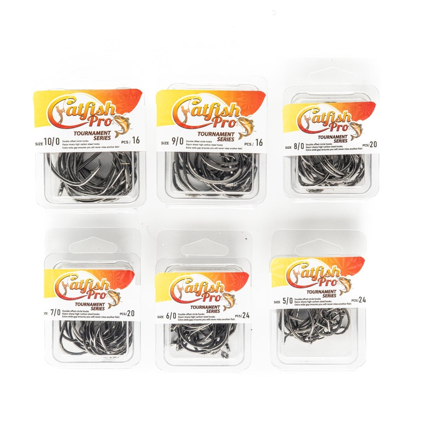 Double Offset Circle Hooks 6/0 - Value Pack Catfish Pro