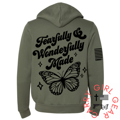 FEARFULLY & WONDERFULLY MADE Zippered Hoodie Carry Girl Gear