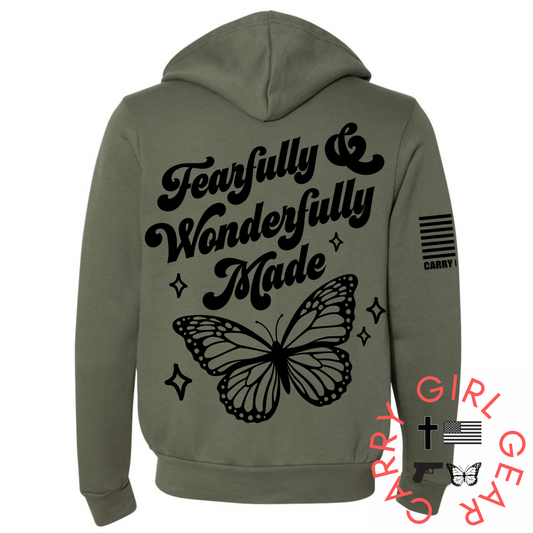 FEARFULLY & WONDERFULLY MADE Zippered Hoodie Carry Girl Gear