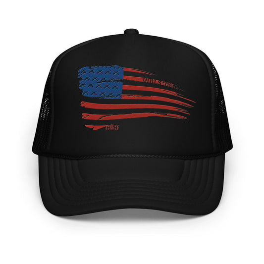 Flag Trucker Hat Girls with Guns Clothing