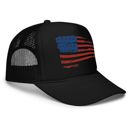 Flag Trucker Hat Girls with Guns Clothing