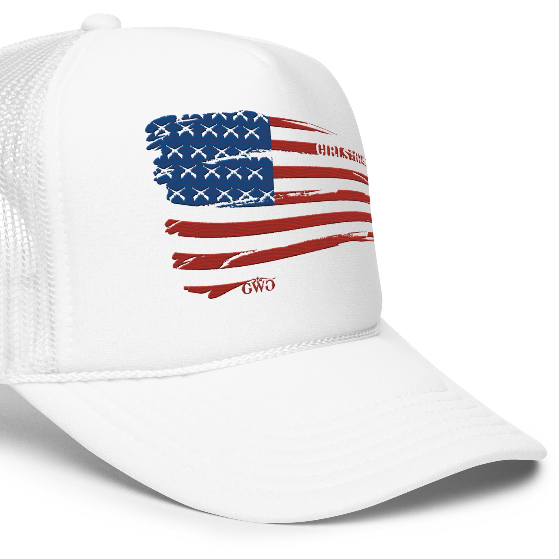 Flag Trucker Hat Girls with Guns Clothing