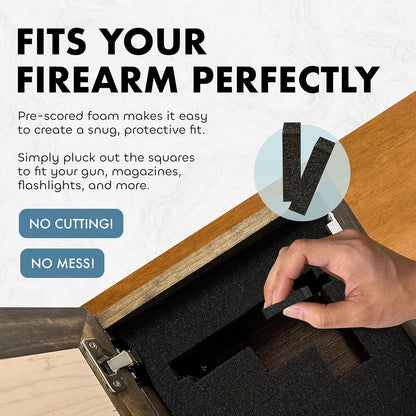 Buck In Nature Gun Safe Shelf - Gun Concealment Furniture - Hidden Gun Safe for Discrete Firearm Storage