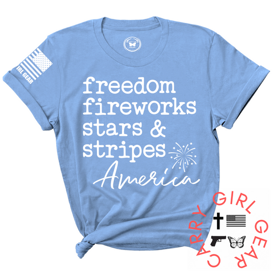 FREEDOM FIREWORKS TEE Carry Girl Gear