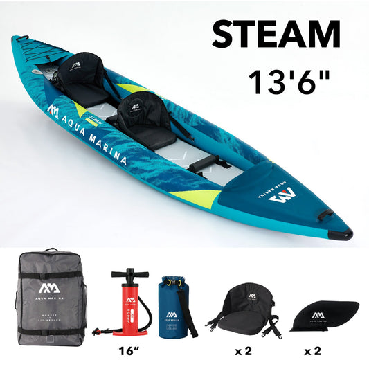 Aqua Marina STEAM 13'6" Inflatable Versatile/Whitewater Kayak