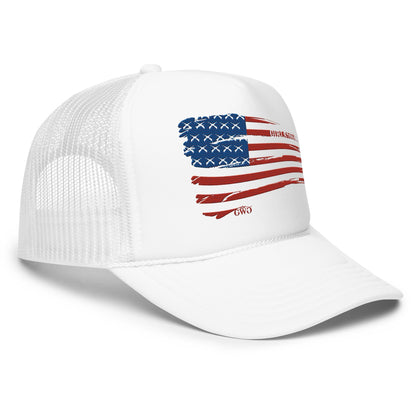 Flag Trucker Hat Girls with Guns Clothing