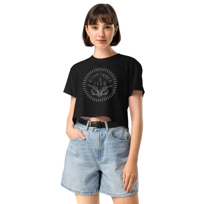 Gunpowder and Lead | Women’s Crop Top Girls with Guns Clothing